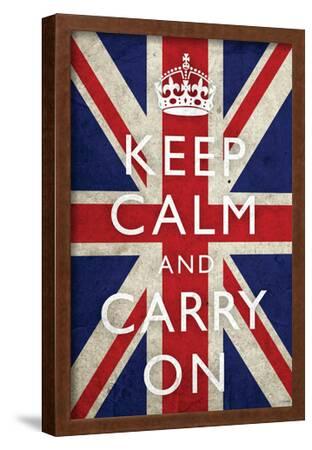 Union Jack Art Photo Keep Calm Carry On Wall Toile imprimer